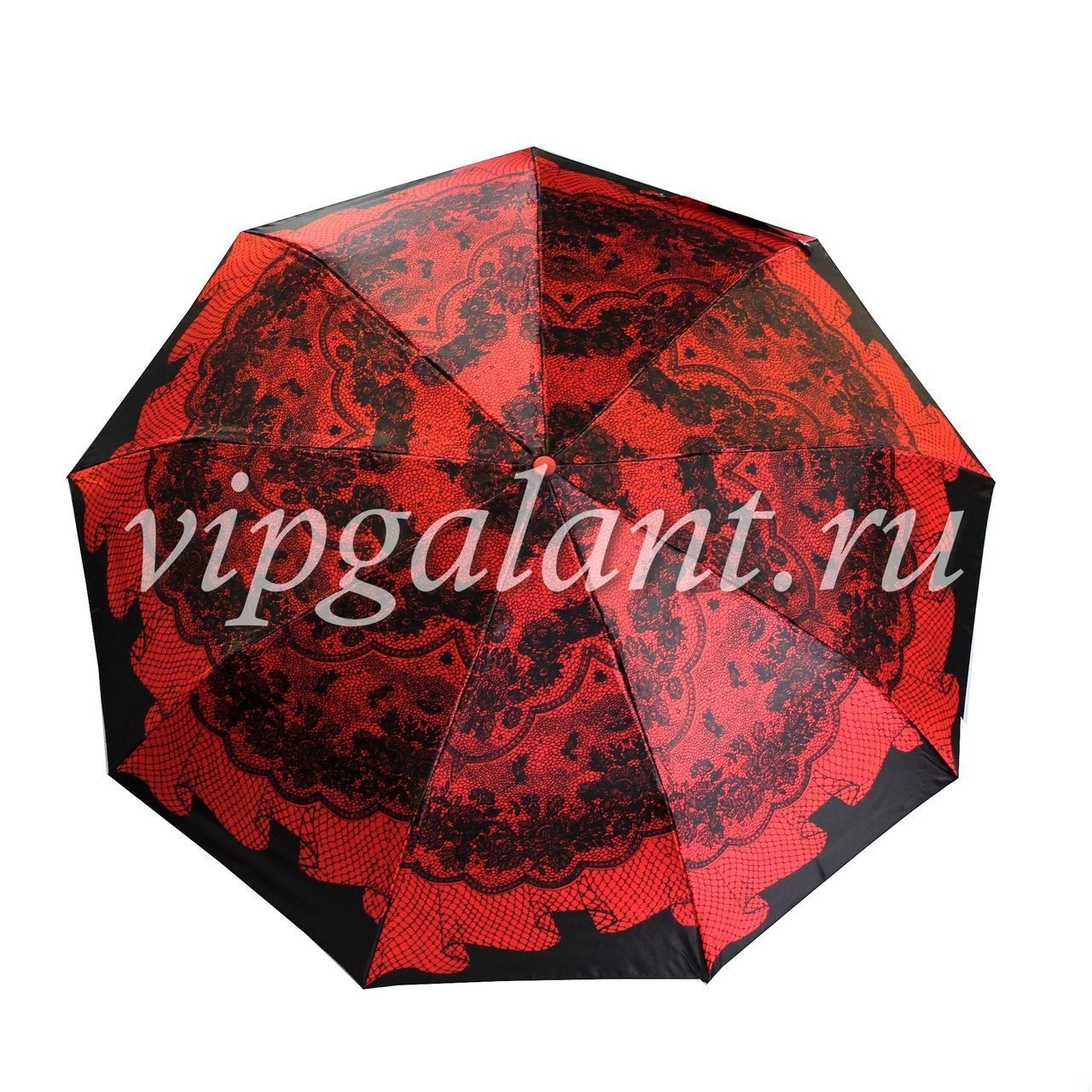 Зонт женский 129 Diniya 3 слож с/а сатин цветы 15