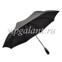 Moschino 533-OCL Зонт мужской 3 сл с/а Antracite черный ручка крюк кожа 4