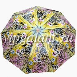 Зонт женский 112 Diniya 3 слож. автом термо цветы и города 1