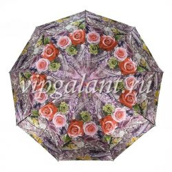 Зонт женский 114 Diniya 3 слож автомат цветы 7