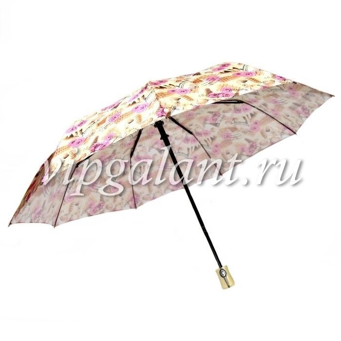 Зонт женский 114 Diniya 3 слож автомат цветы 10