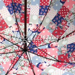 Fulton L541/2744 Зонт женский трость Cath Kidston Kensington-2 Patchwork (Цветы) 5