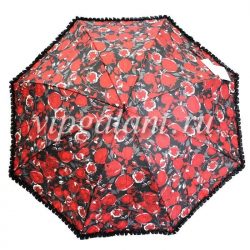 Fulton L720/2276 Зонт жен трость Lulu Guinness Eliza-2 (Rose Print (Розы)) 1