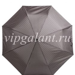 MFASM-27X Зонт мужской TRUST 3 сл. с/а, с J-обр. с дерев. ручкой полиэстер клетка 1