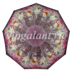 Зонт женский 1320 Dolphin 3 сл с/а 3D цветы полиэстер 15
