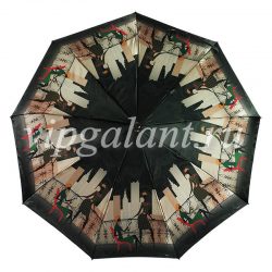 Зонт женский 1366 Dolphin 3 сл с/а сатин 11