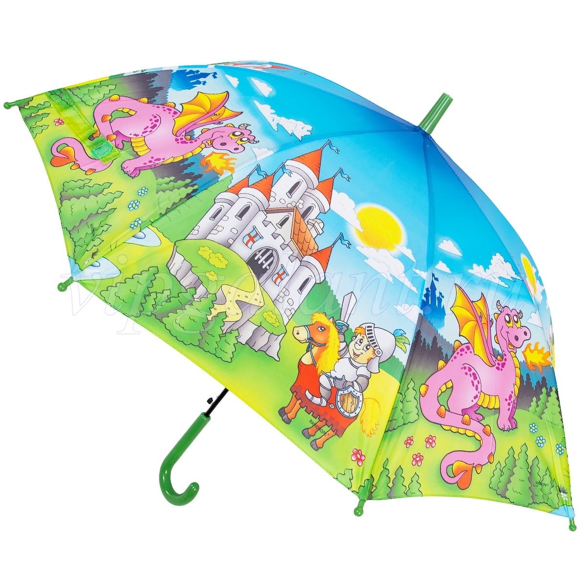 Зонт детский 135 Raindrops трость автомат фотопринт 10