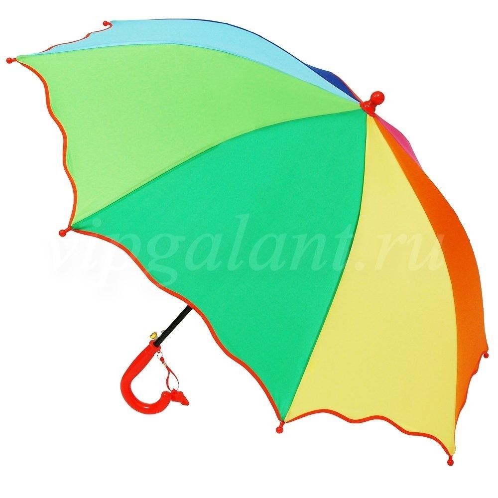 Зонт детский 2608 Diniya трость автомат радуга обрезной край 1