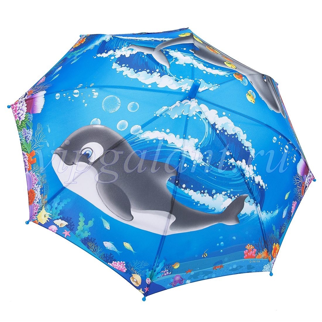 Зонт детский 431N Diniya автомат трость рисунок 3D 2