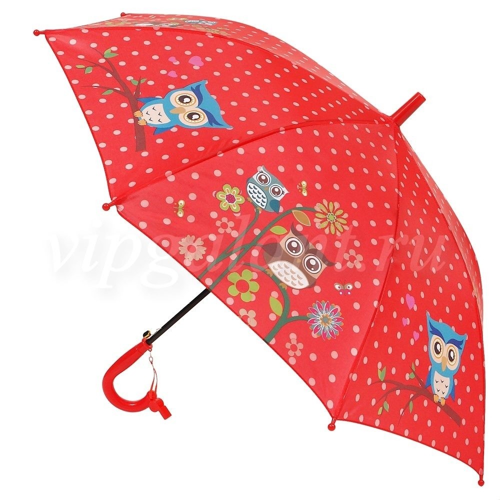Зонт детский 655 Diniya трость автомат совы 8