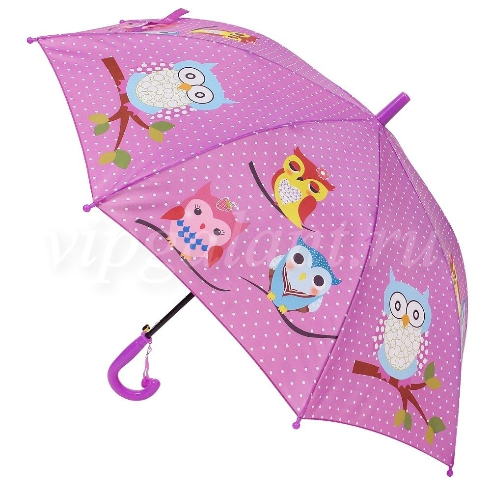 Зонт детский 655 Diniya трость автомат совы 1