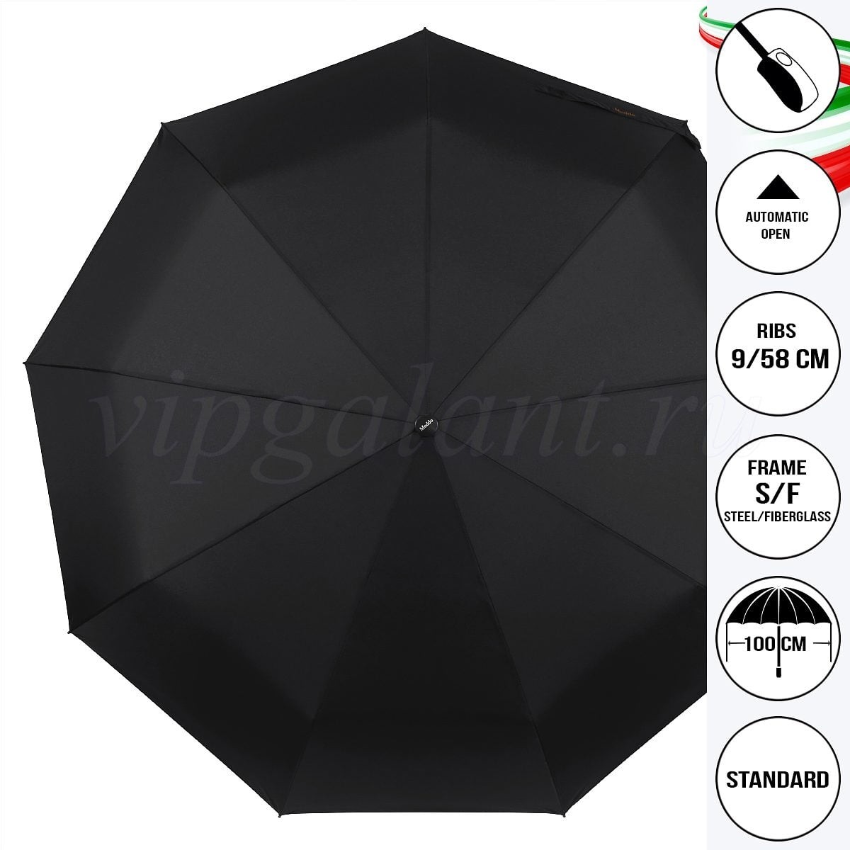 Зонт мужской 906 Meddo 3 сл автомат 9 спиц ручка прямая 1