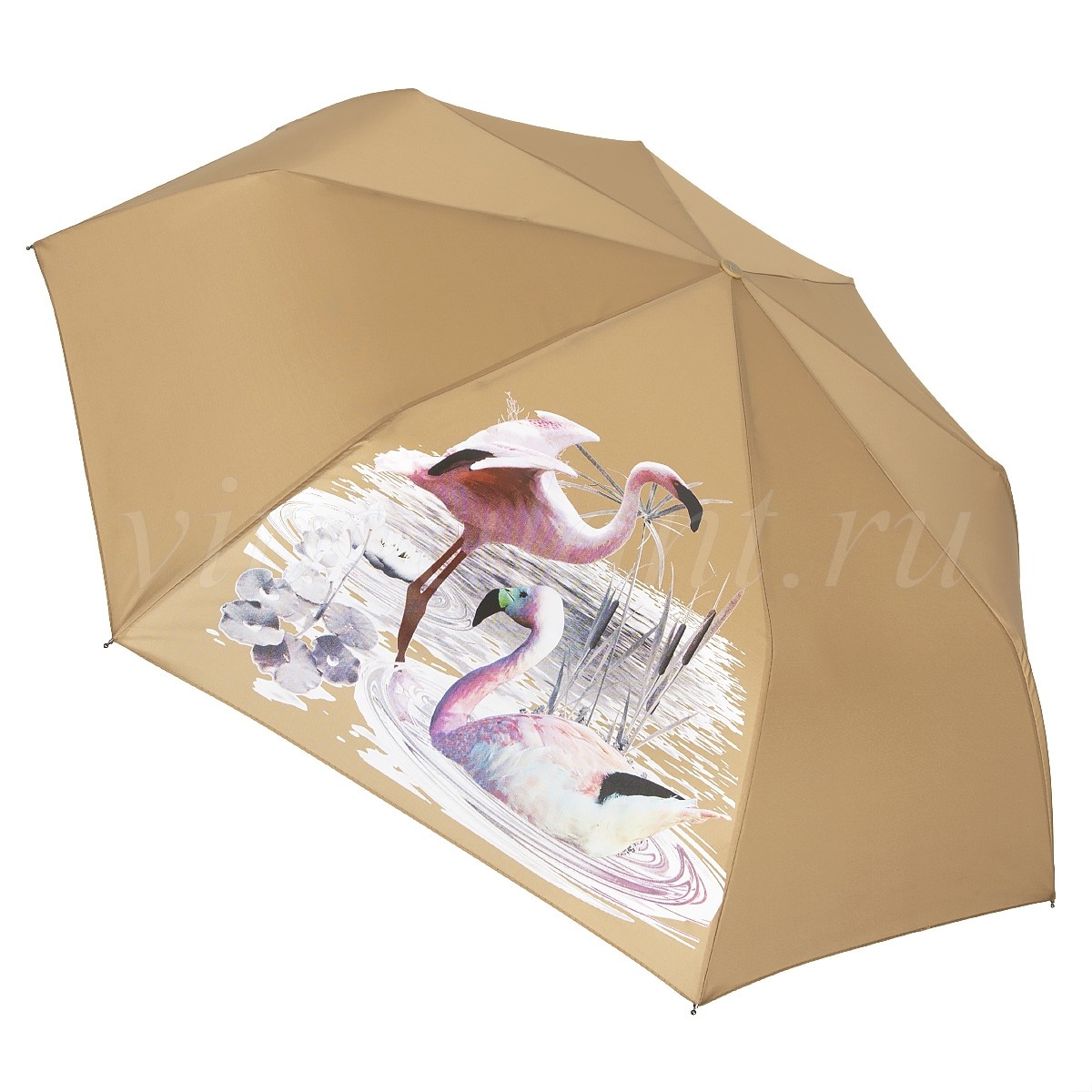 Зонт женский 23872 RAINDROPS 3 сл с/а 8 спиц flamingo 7