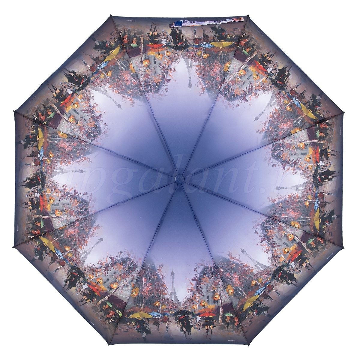 Зонт женский 395N RAINDROPS 3 сл с/а 8 спиц полиэстер 31