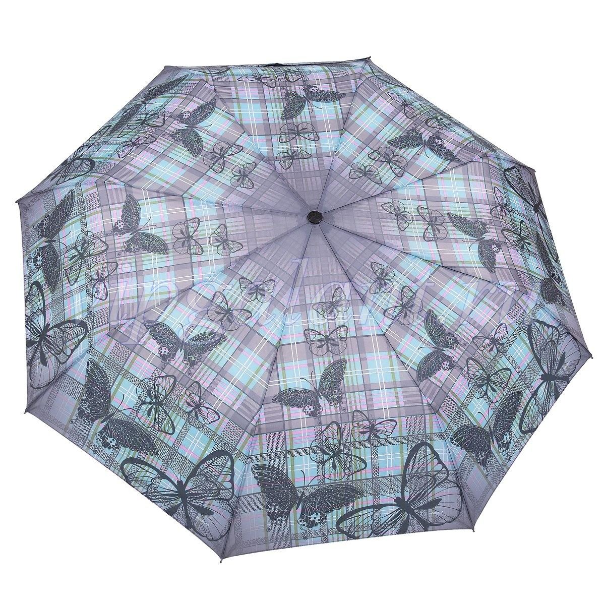 Зонт женский 395N RAINDROPS 3 сл с/а 8 спиц полиэстер 35