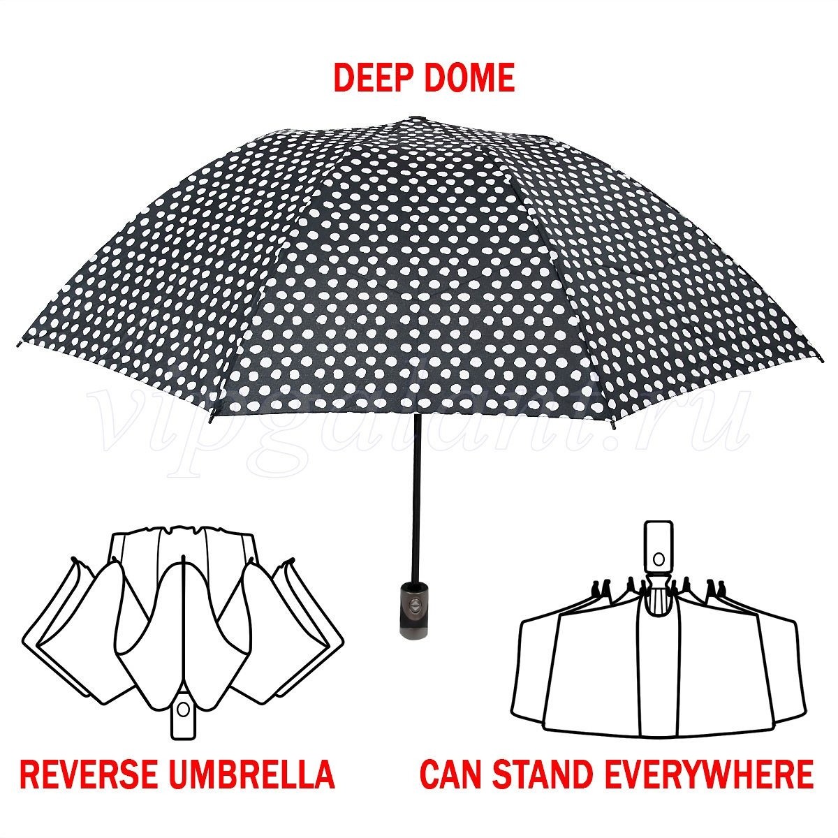 Зонт женский 733802 RAINDROPS 3 сл с/а Reverse umbrella 1