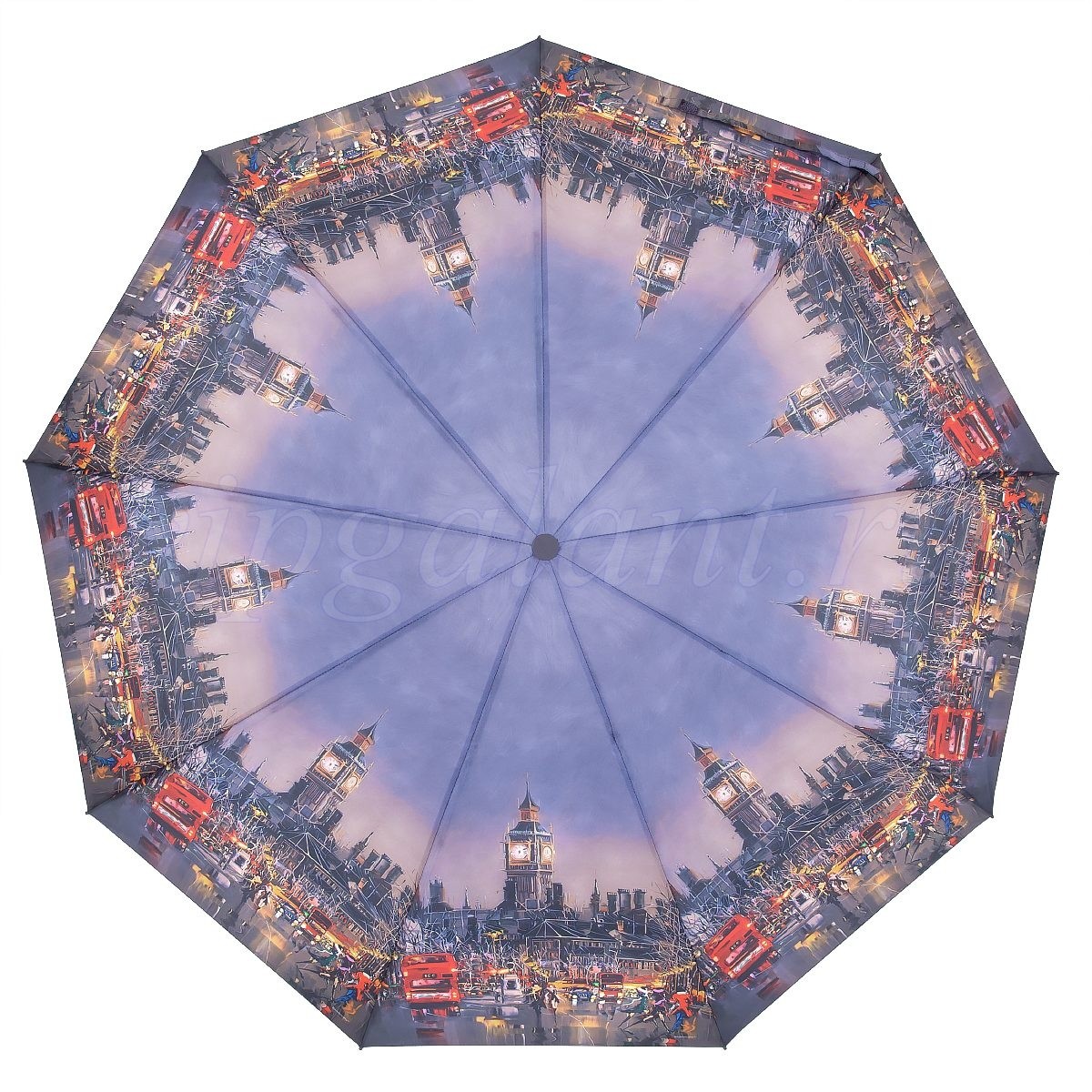Зонт женский 995K RAINDROPS 3 сл с/а 9 спиц полиэстер города 13