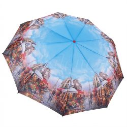 Зонт женский 995K RAINDROPS 3 сл с/а 9 спиц полиэстер города 17
