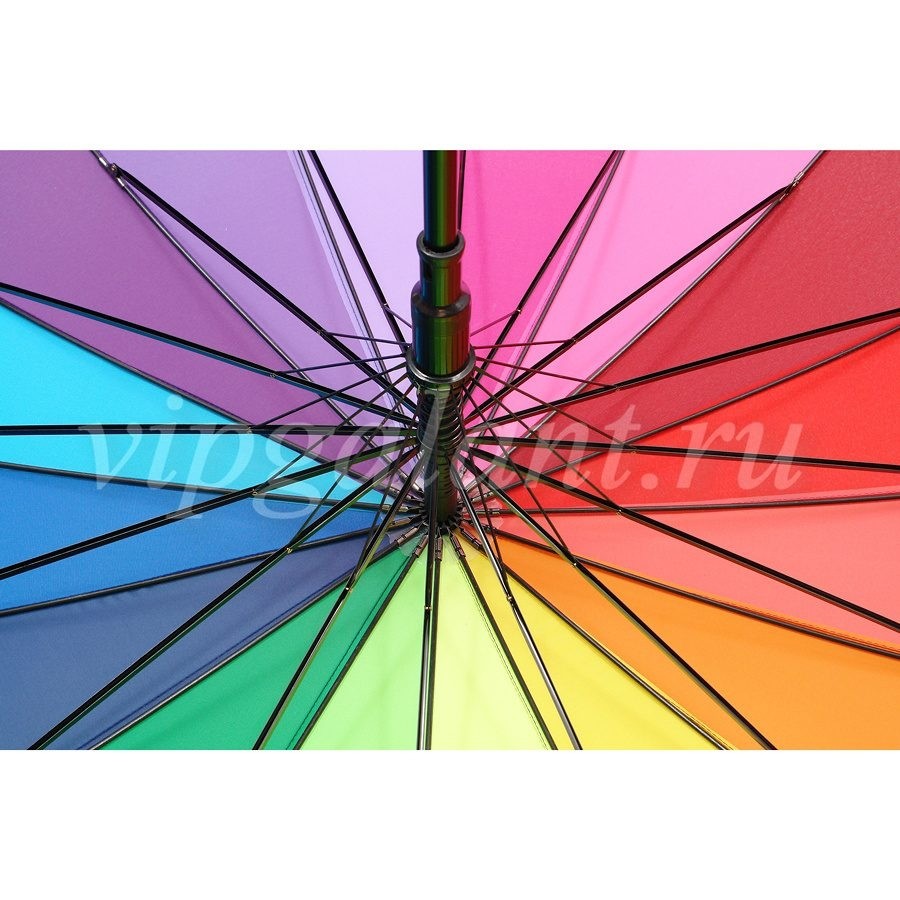 Зонт женский 006 Diniya трость радуга Rainbow Premium 6