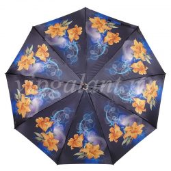 Зонт женский 1330 Dolphin 3 сл с/а сатин цветы 10