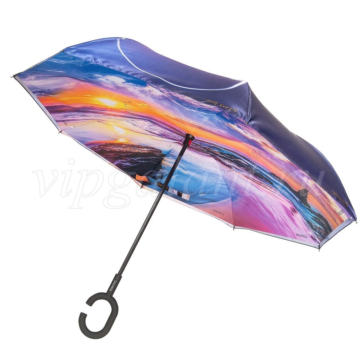 Зонт женский 217 Dolphin трость механика зонт-наоборот 15