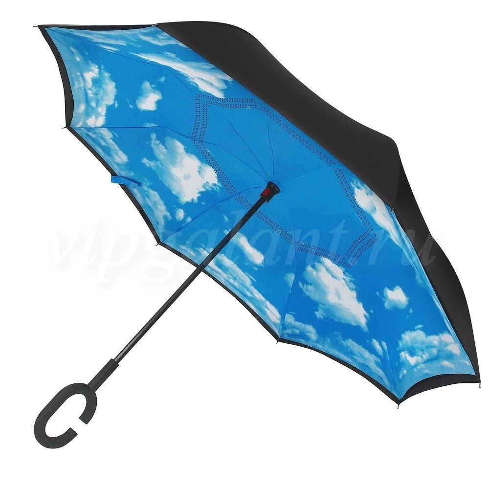 Зонт женский 801 Diniya трость механика (зонт-наоборот) 2