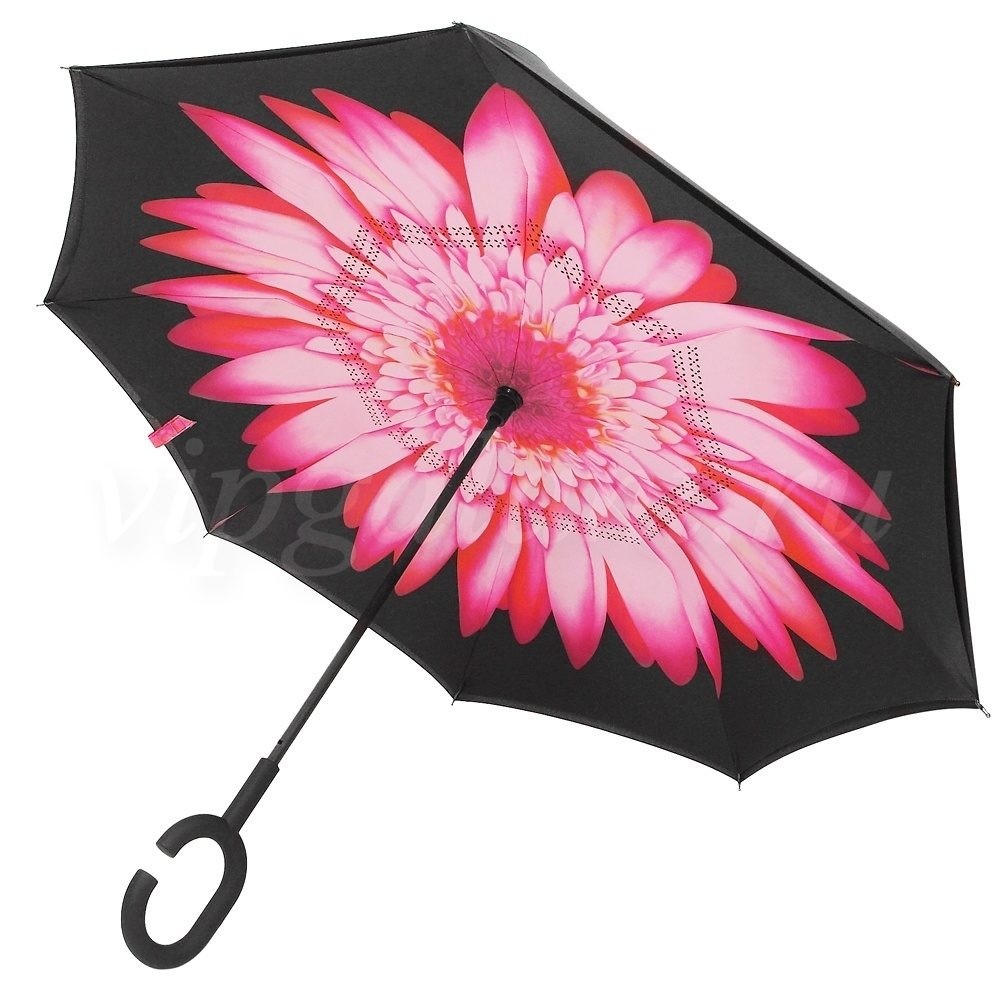 Зонт женский 801 Diniya трость механика (зонт-наоборот) 6