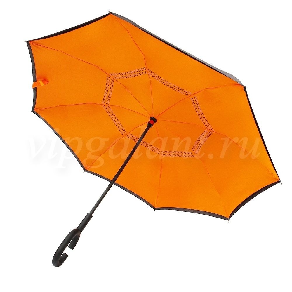 Зонт женский 802 Multibrand трость механика однотонные (зонт-наоборот) 2