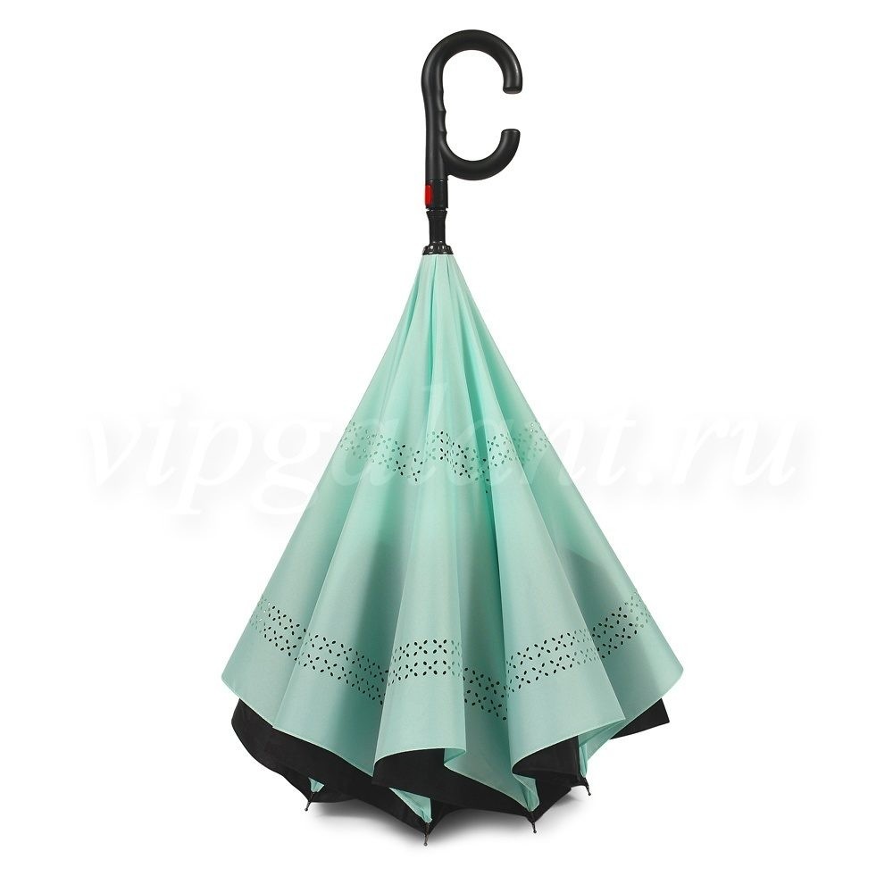 Зонт женский 804 Diniya трость автомат однотонные (зонт-наоборот) 6