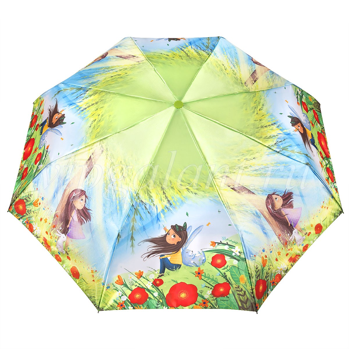 Зонт подростковый Raindrops артикул 32854 зеленый