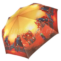 Зонт складной Raindrops 23834 желтый с красным