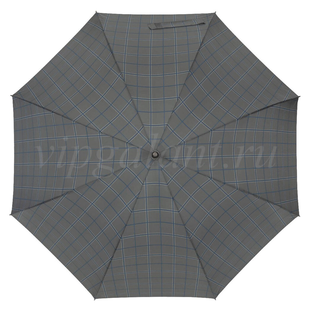 Зонт трость мужской 829 облегченный серый в клетку