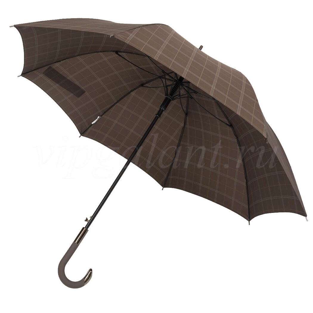 Зонт трость мужской 829 облегченный с коричневой ручкой