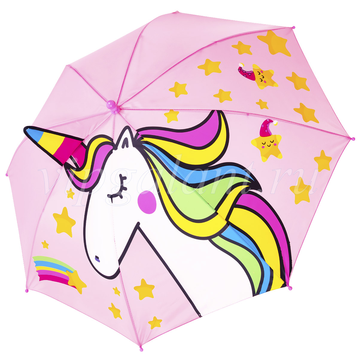 Детский зонт с ушками единорог