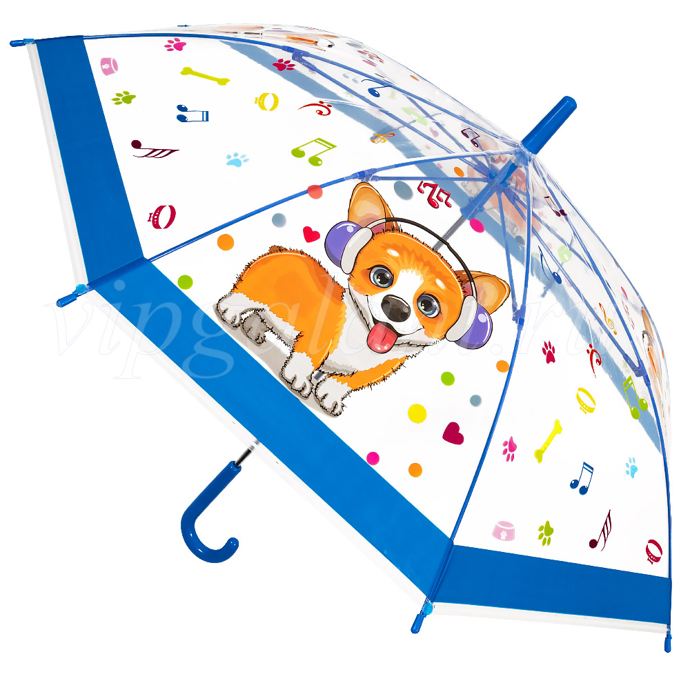 Детский зонт трость с собачкой