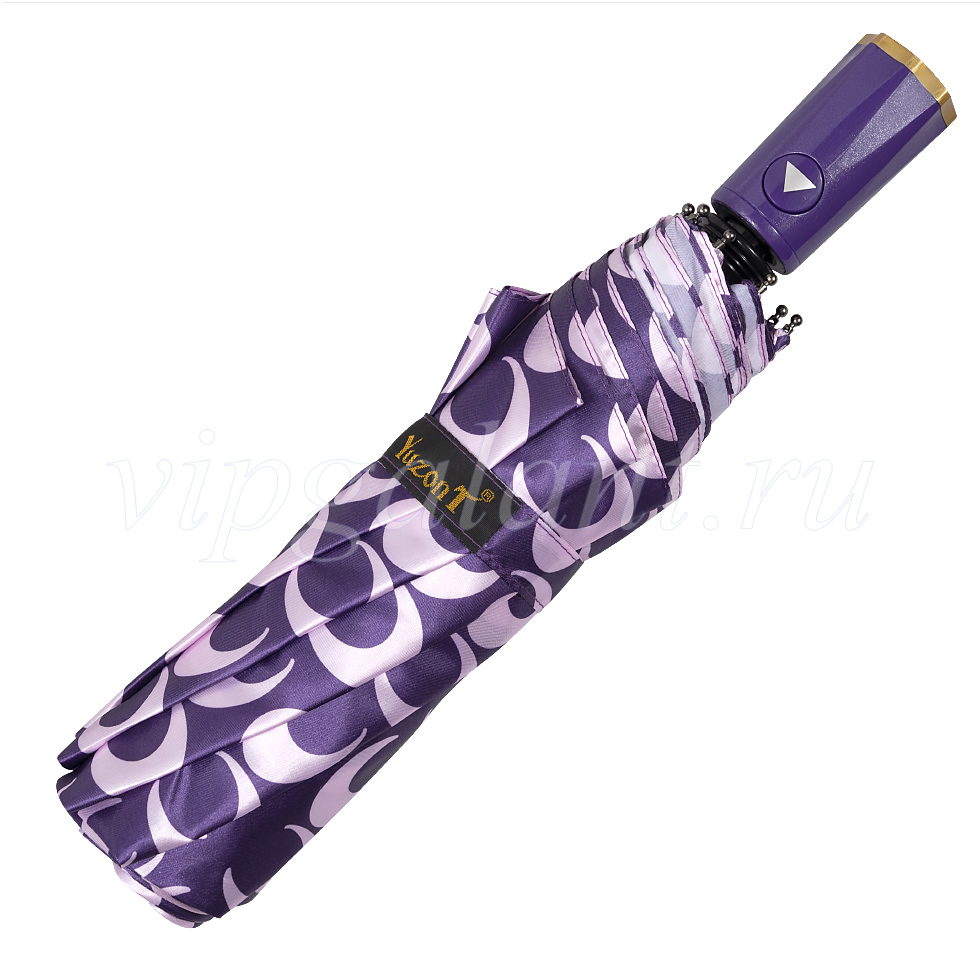 Зонт женский Yuzont 1099 с фиолетовой ручкой