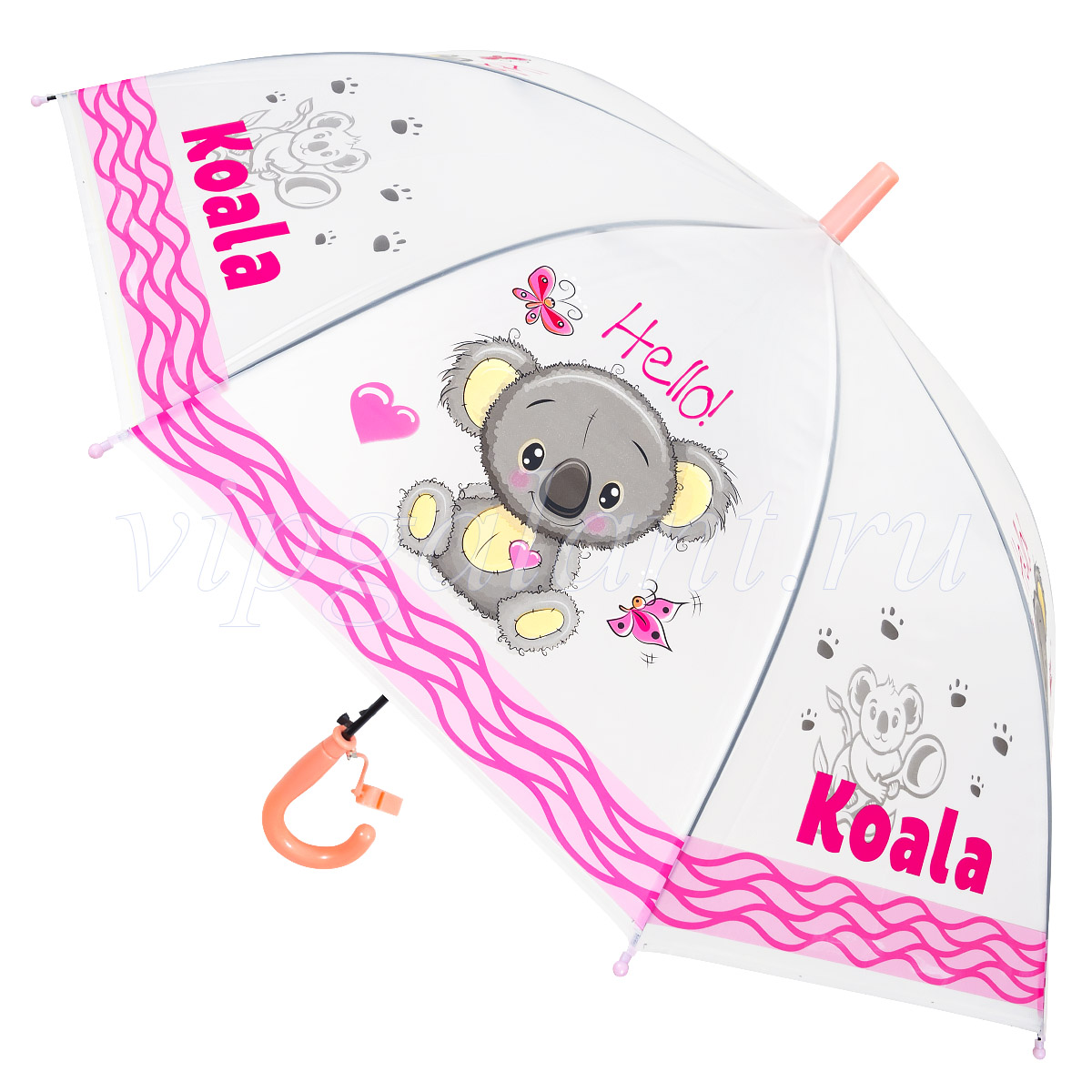 Детский зонт трость Yuzont 603 розовый