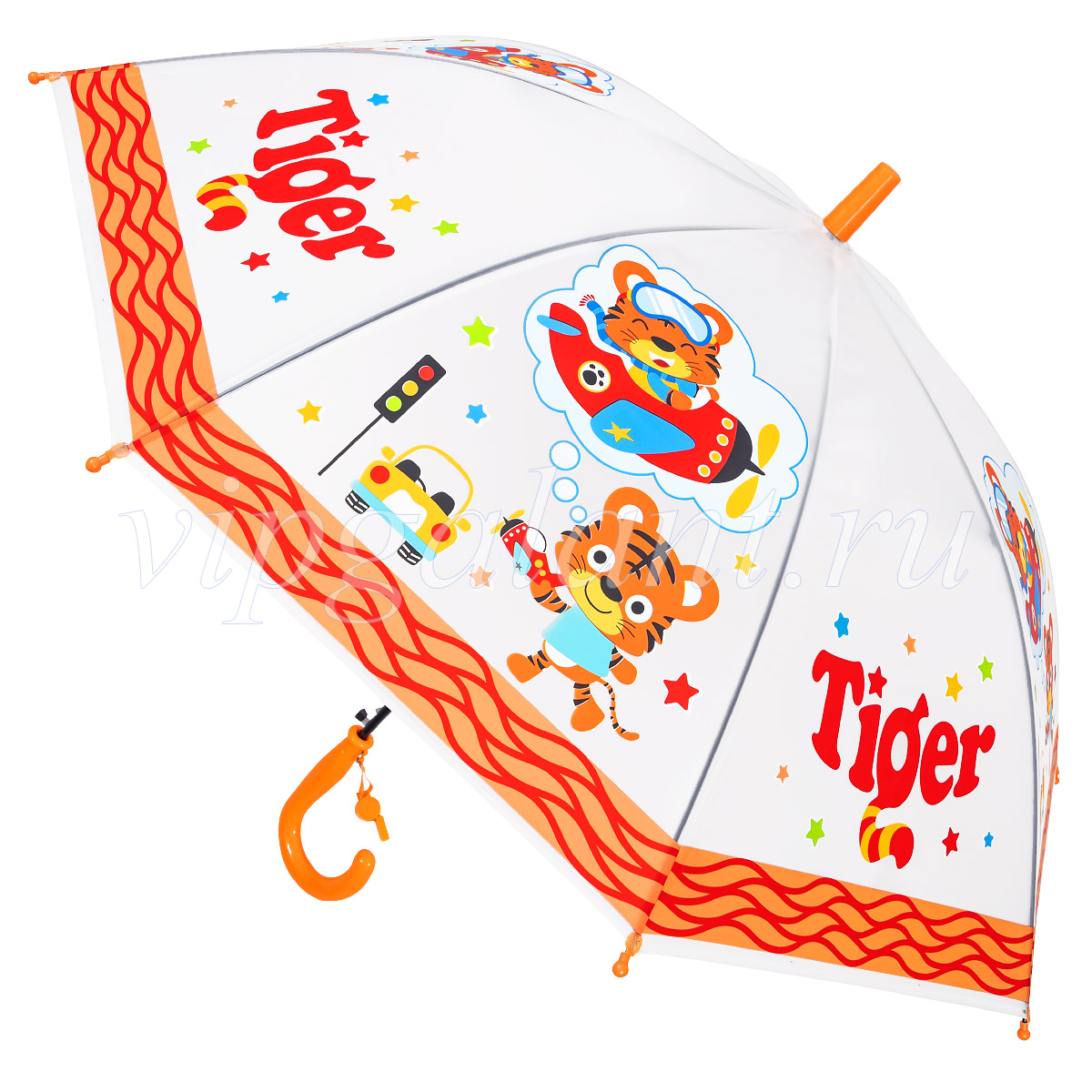 Детский зонт трость Yuzont 603 оранжевый