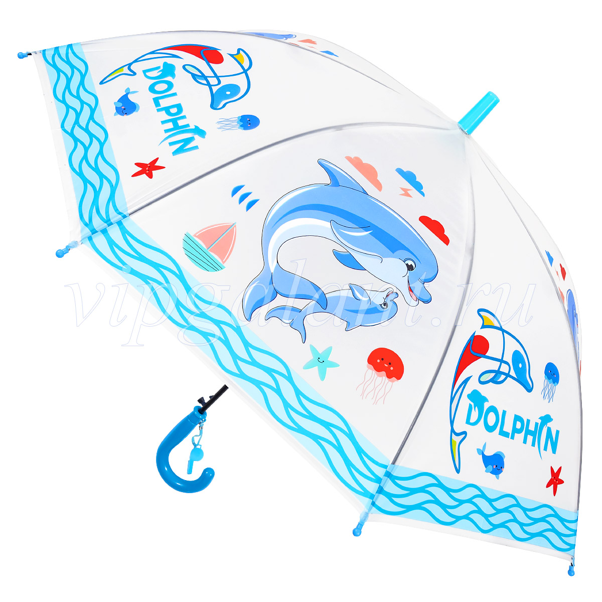 Детский зонт трость Yuzont 603 голубой