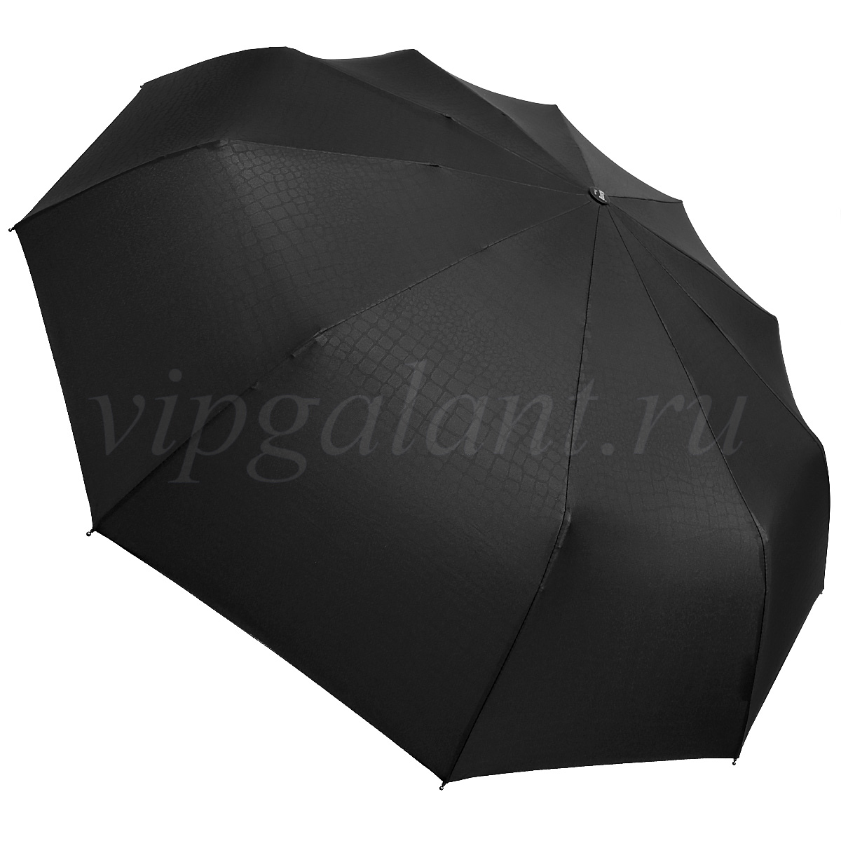 Черный зонт с фактурой под рептилию D0032 фото 2