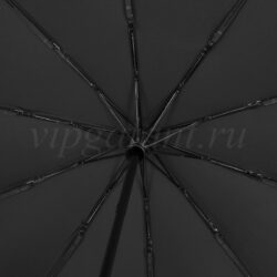 Черный зонт с фактурой под рептилию D0032 фото 3