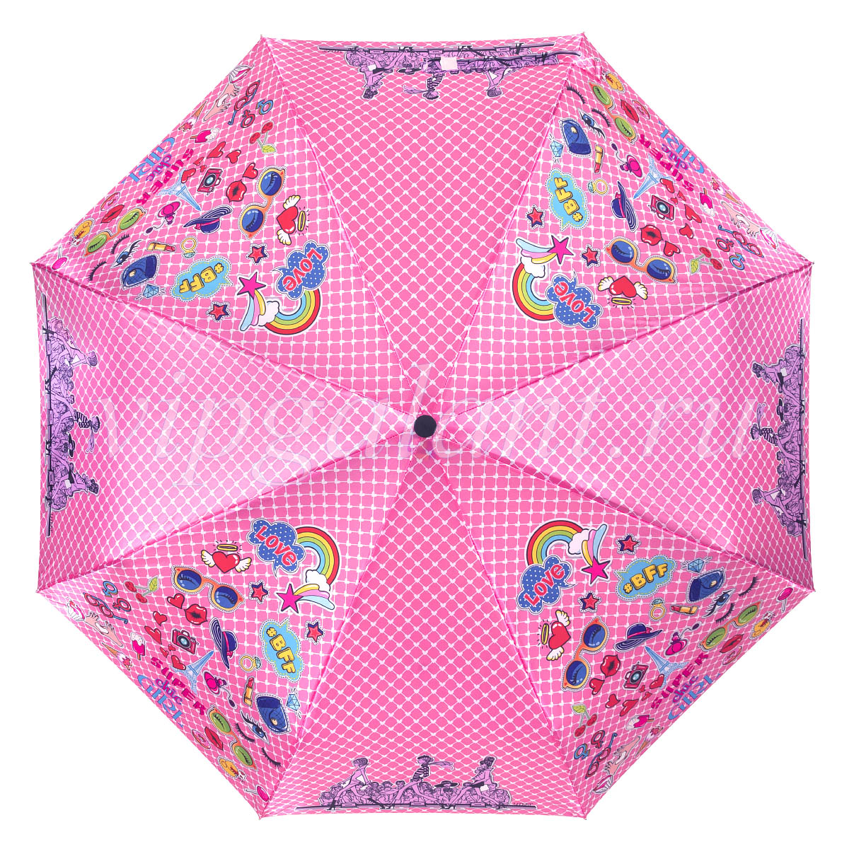 Зонт женский складной Uteki 5074 Pink Chic фото 1