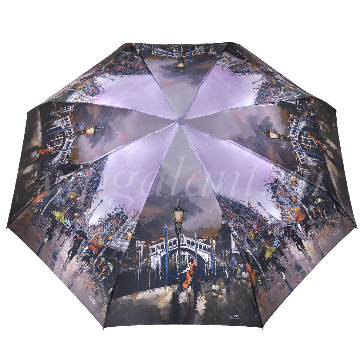 Зонт женский механика Popular 2605-5M с картинами в стиле живописи фото 1