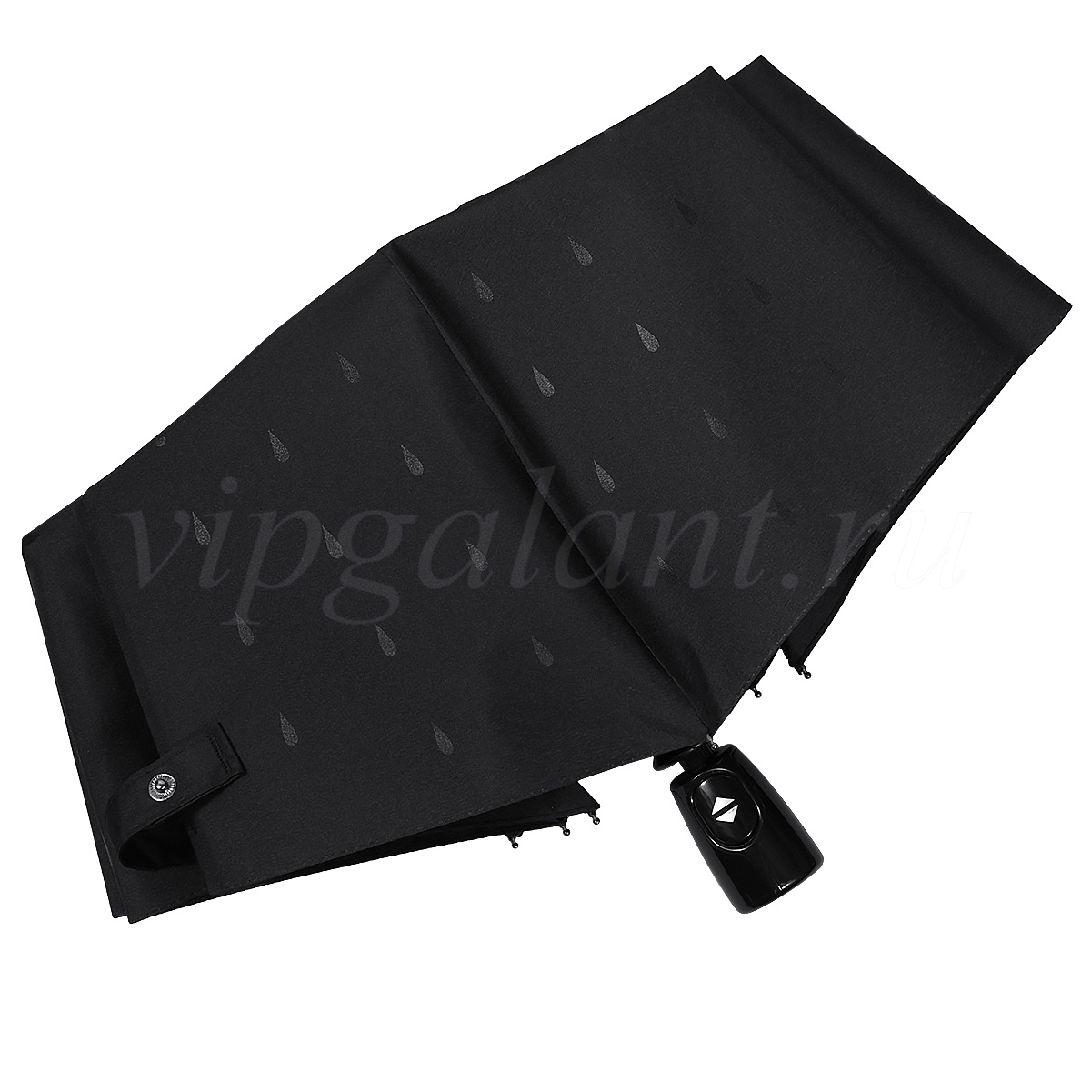Зонт женский черный Laird 7703 Drops