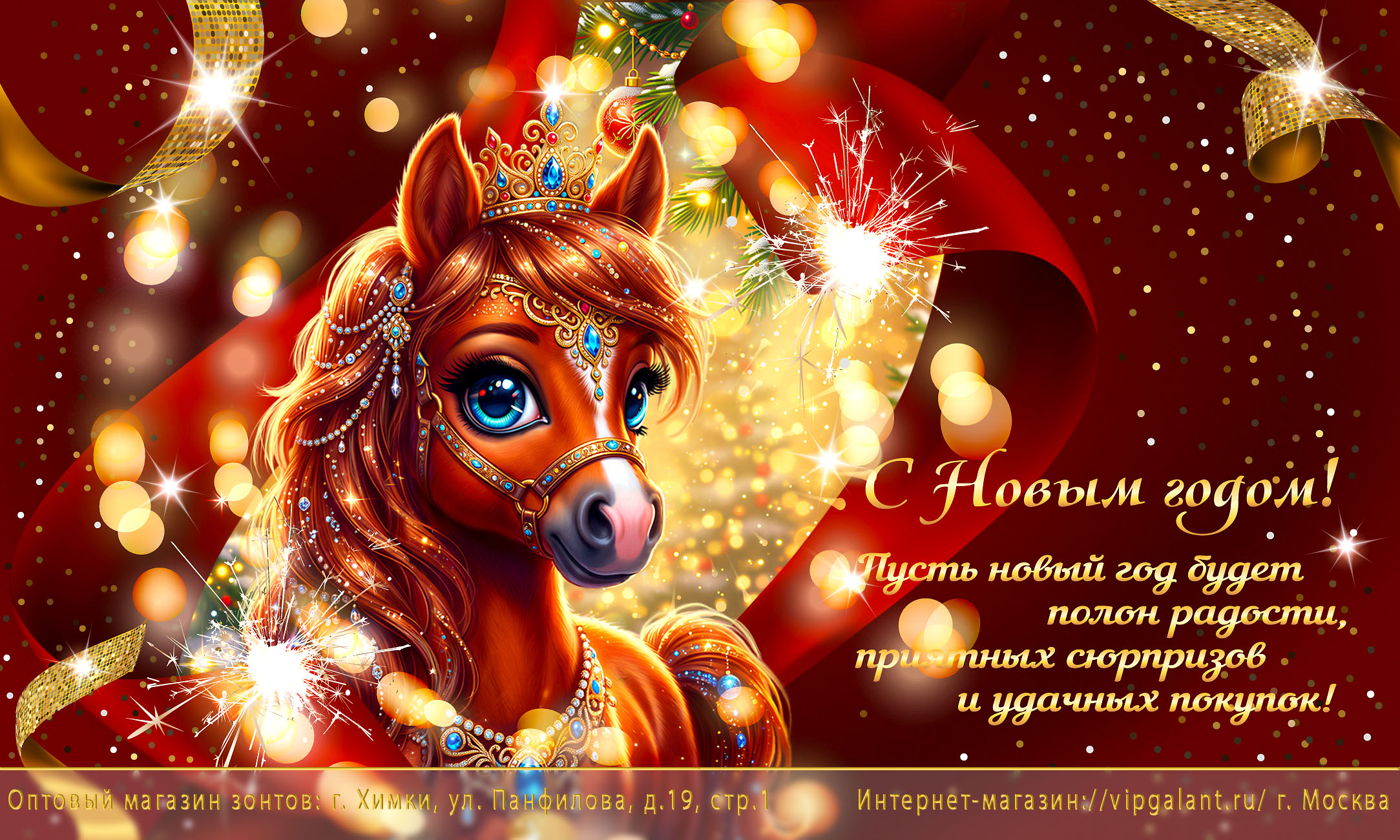 Поздравление с Новым годом магазина зонтов vipgalant.ru Поздравление с Новым годом