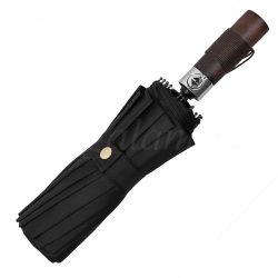 Черный зонт с прямой деревянной ручкой Classica 1505 Зонт с прямой ручкой Classica 1505