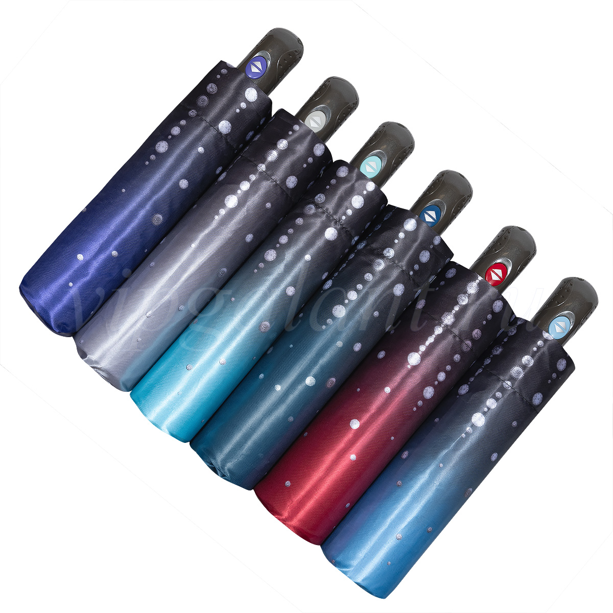 Женский сатиновый зонт Rainbrella 3006 полный автомат Сатиновый складной зонт Rainbrella 3006
