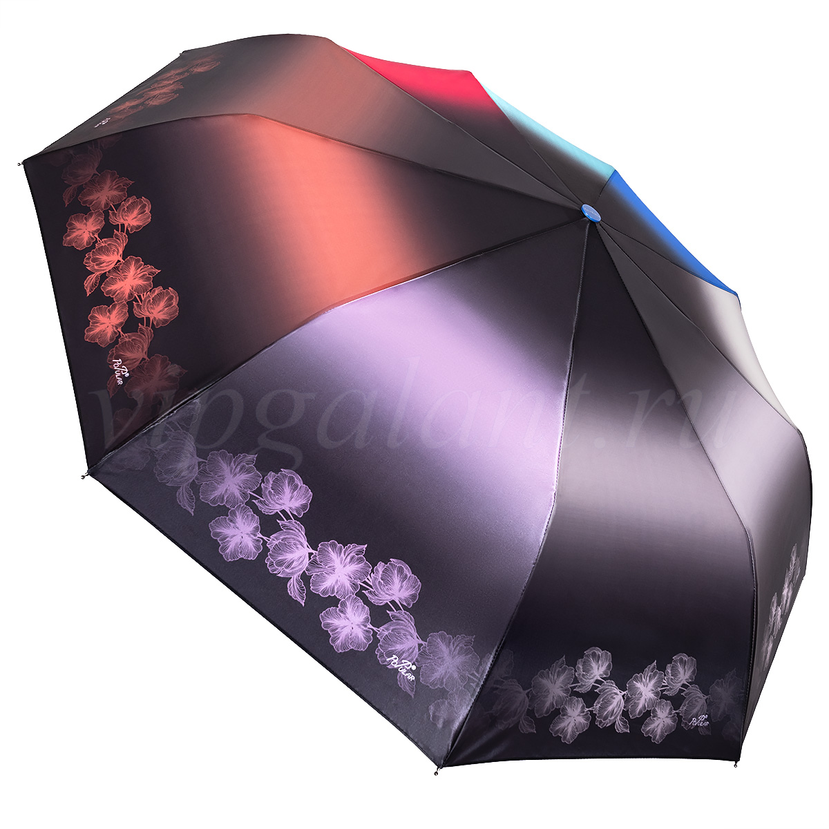 Сатиновый купол с 9 спицами зонта женского Rainbrella 3010 Купол зонта женского Rainbrella 3010