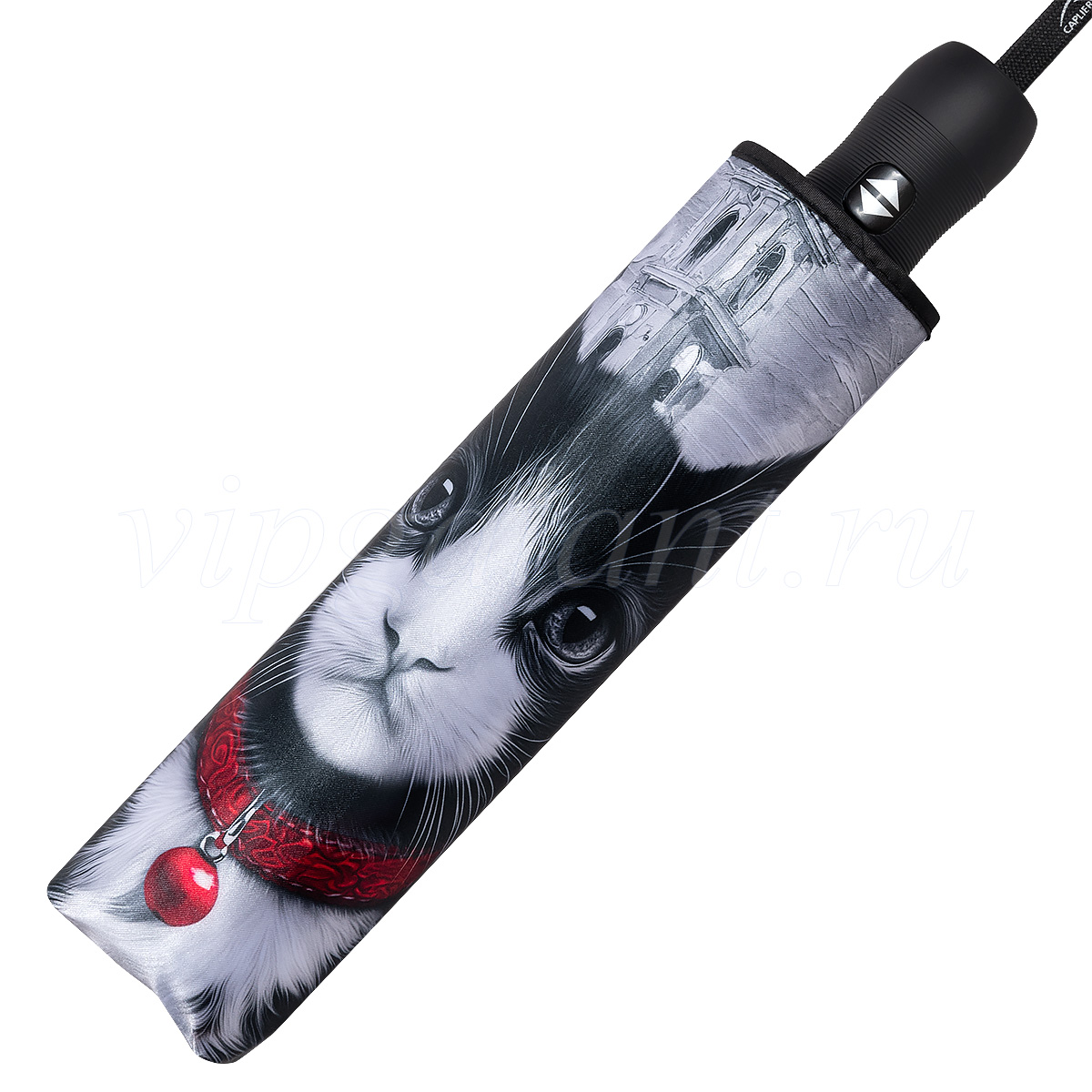 Зонт сатиновый caplier 9002-3 с чехлом и прямой черной ручкой Зонт сатиновый Caplier 9002-3 с чехлом